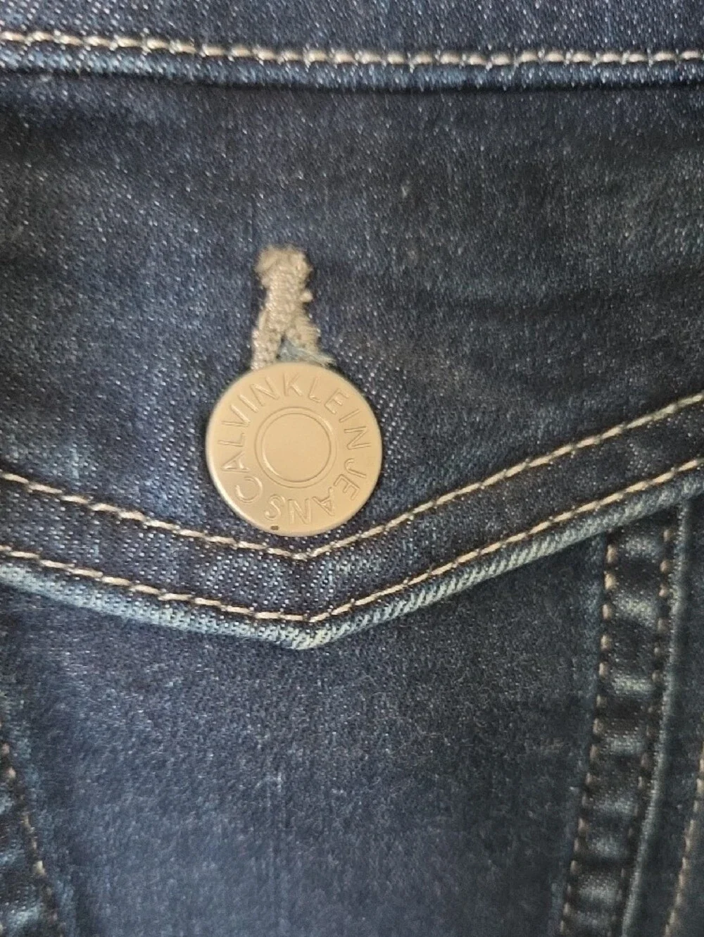 Calvin Klein Navy Denim Jacket (size M) - Picture 3 of 7